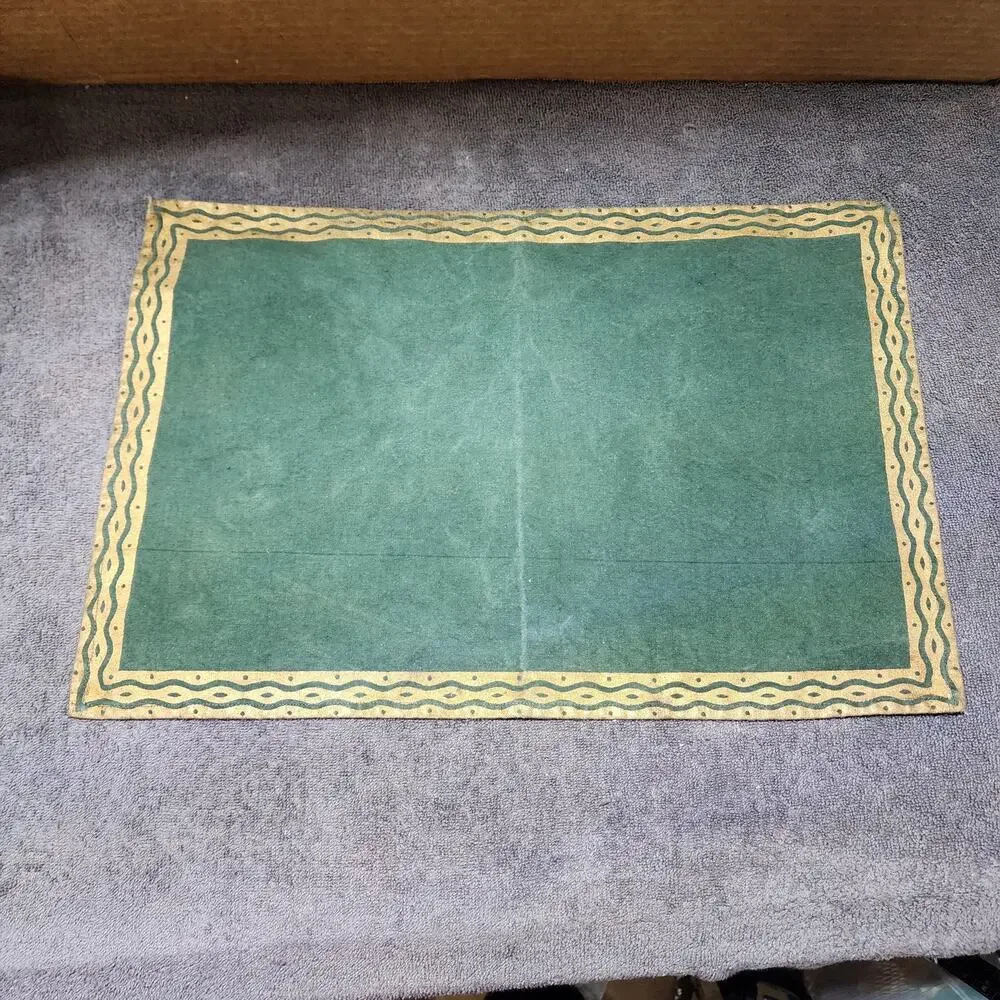 Vintage Pier 1 Imports  4 piece placemats green cotton A b48